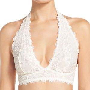 Free People White Halter Top Bralette
